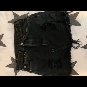 LEVIS PLANET BLUE BLACK JEAN SKIRT